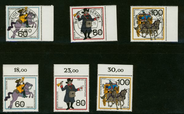 Briefmarke BRD 1437/39 ** und  gestempelt