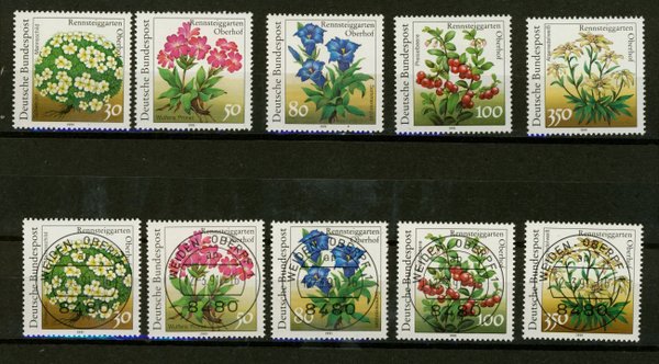 Briefmarke BRD 1505/09 ** und gestempelt