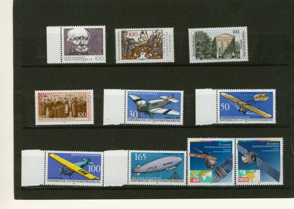 Briefmarke BRD 1510/11 ** und 1520/27 **