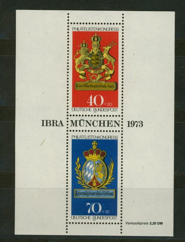 Briefmarke BRD Block 9 ** mit  766/767
