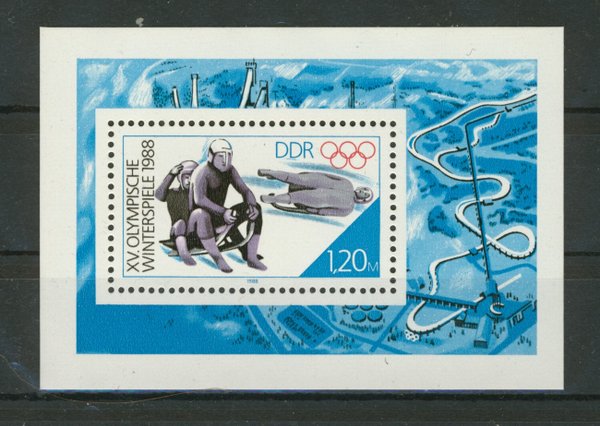 Briefmarke DDR Block 90 ** mit 3144