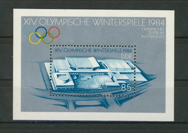 Briefmarke DDR Block 74 ** mit 2843