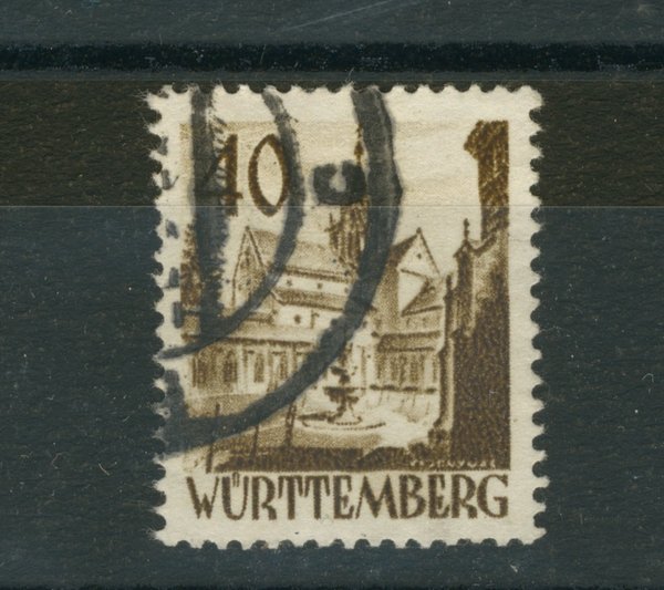 Briefmarke Französische Zone Württemberg 35 gestempelt