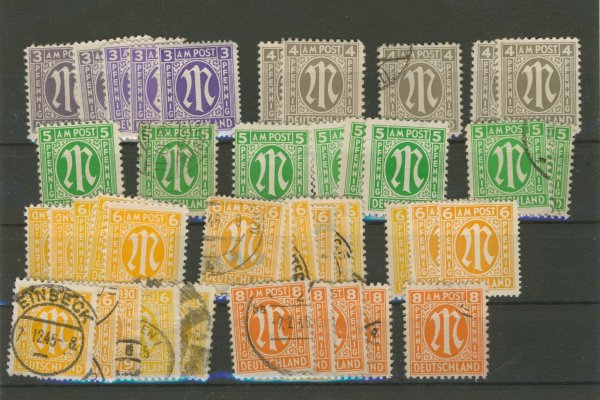 Briefmarke Bizone Lot ex 1/21 wie abgebildet