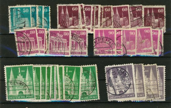 Briefmarke Bizone Lot ex 91/98 wie abgebildet.