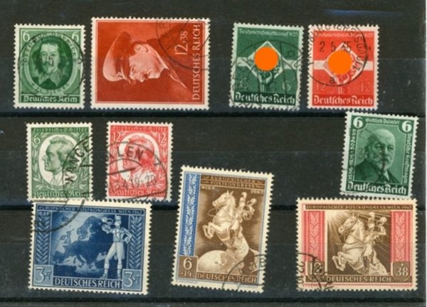 Briefmarke Deutsches Reich Lot Drittes Reich gestempelt