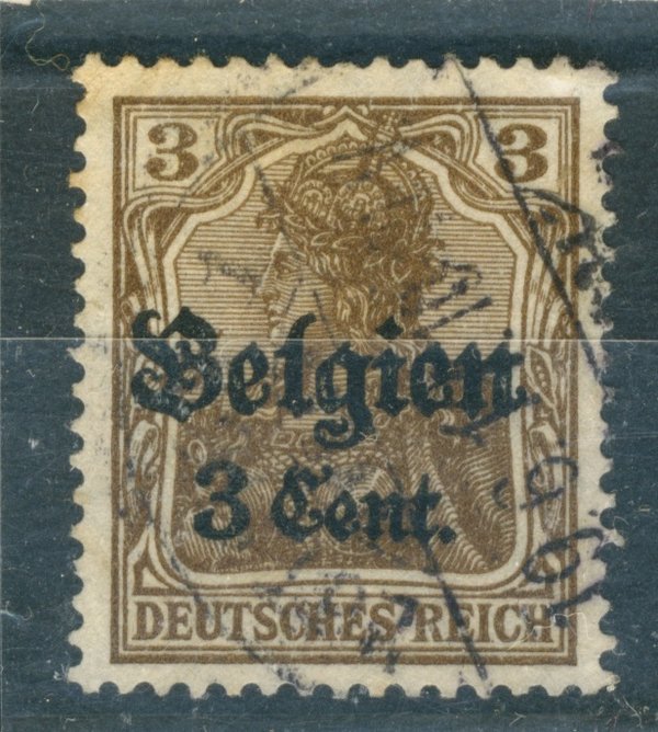 Briefmarke Deutsche Besetzung 1. Weltkrieg Belgien 11 II gestempelt