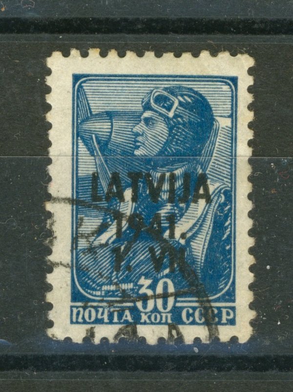 Briefmarke Deutsche Besetzung 2. Weltkrieg Lettland 5 gestempelt