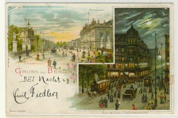 Ansichtskarte Berlin Litho von 1898