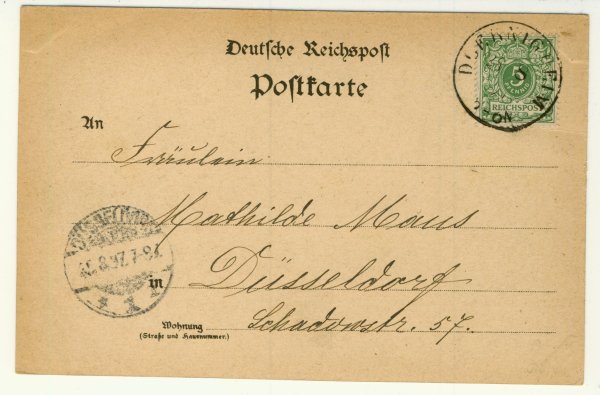 Ansichtskarte Deutsches Reich Frankfurt am Main Palmengarten 1897