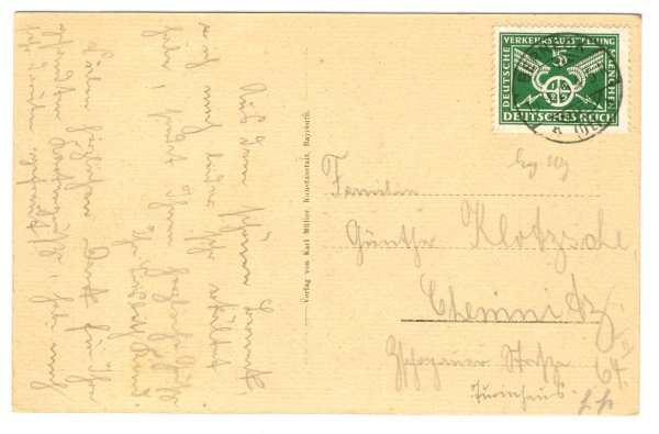 Brief / Ansichtskarte Deutsches Reich 370 Einzelfrankatur / Fichtelgebirge / Bad Berneck