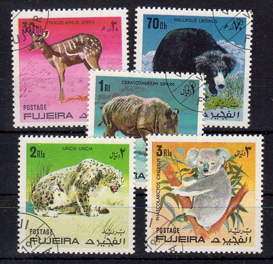 Briefmarken Fujeira 792-96 o