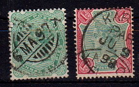 Briefmarken Indien 43-44 o