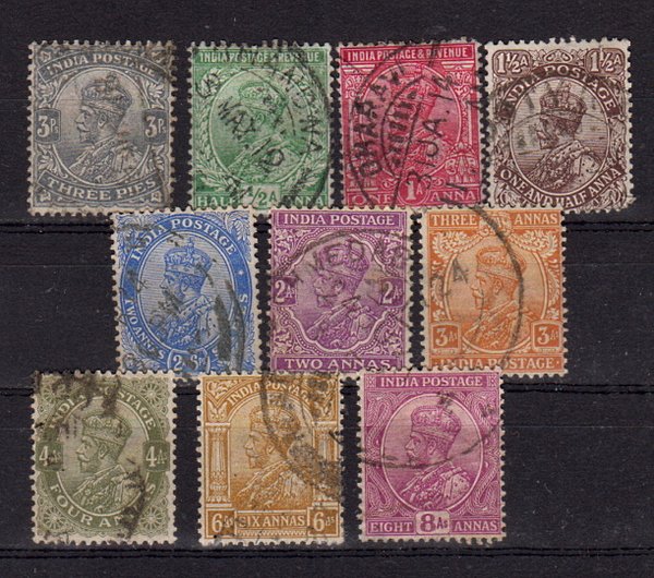 Briefmarken Indien 75-84 o