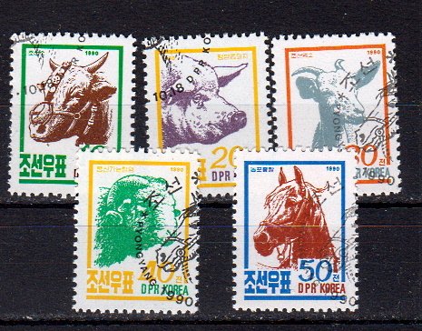 Briefmarken Korea-Nord 3143-47 o