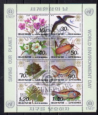 Briefmarken Korea-Nord 3346-53 o KLB