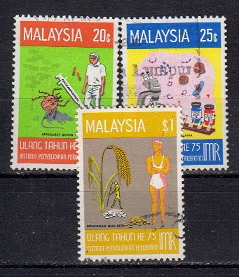 Briefmarken Malaysia 145-47 o