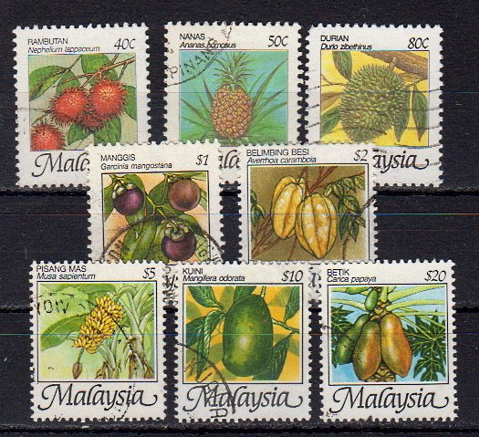 Briefmarken Malaysia 330-32 A + 34-37 D o