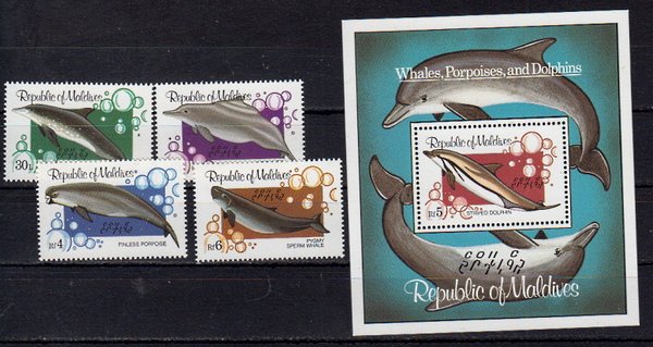 Briefmarken Malediven 1016-16 ** + Block 90 **