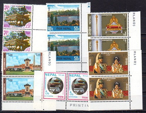 Briefmarken Nepal 311-16 ** Paare