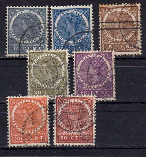 Briefmarken Niederl. Indien 46-52 o