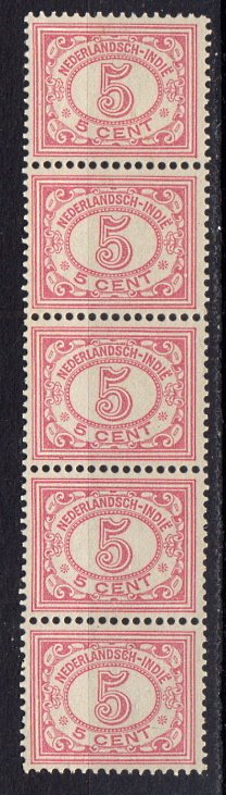 Briefmarken Niederl. Indien 113 ** 5er Streifen