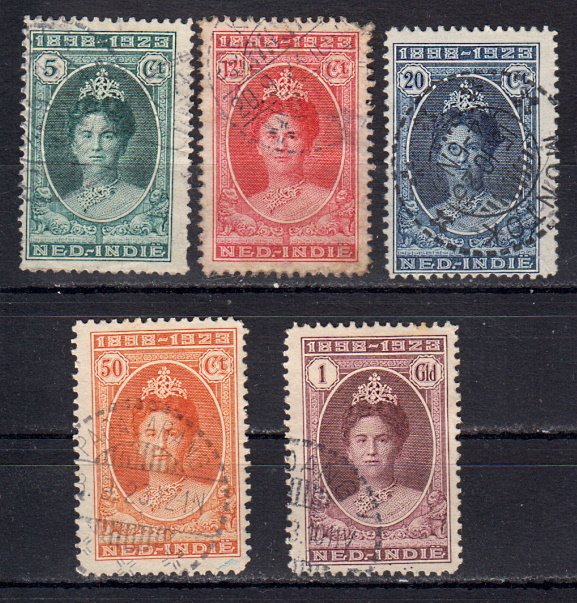 Briefmarken Niederl. Indien 149-53 o
