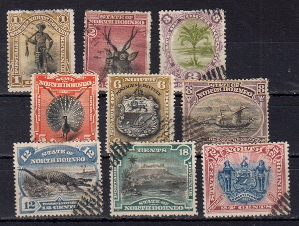 Briefmarken Nord-Borneo 49-57 o