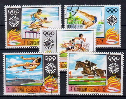 Briefmarken Ras al Khaima 384-88 o