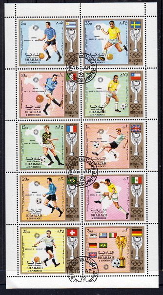 Briefmarken Sharjah 1142-51 o