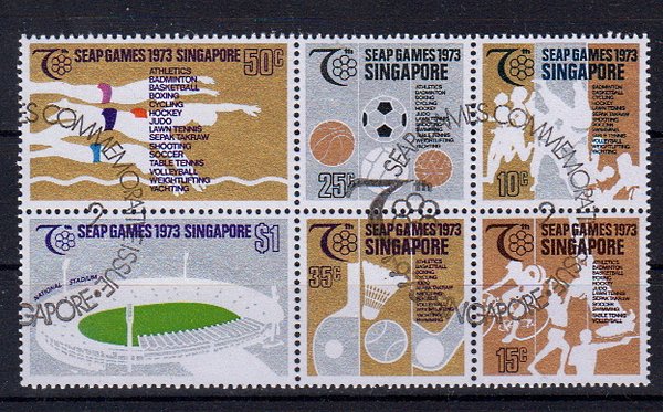 Briefmarken Singapur 186-91 o