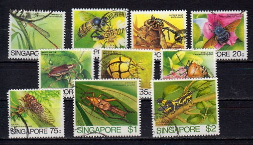 Briefmarken Singapur 463-72 I o