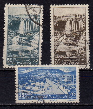 Briefmarken Syrien 586-87 + 89 o