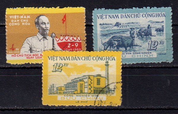 Briefmarken Vietnam 137 a + 39-40 o