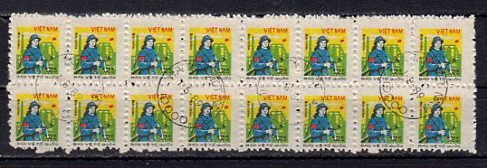 Briefmarken Vietnam Portofreiheit 36 o 16er Block