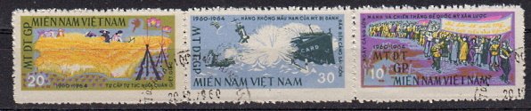 Briefmarken Vietcong 6-8 o