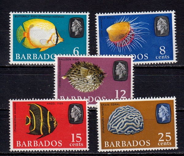 Briefmarken Barbados 240-44 y **