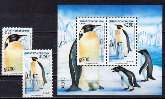 Briefmarken Chile 1525-26 ** + Block 23 **