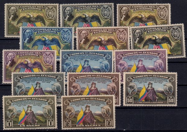 Briefmarken Ecuador 389-402 *