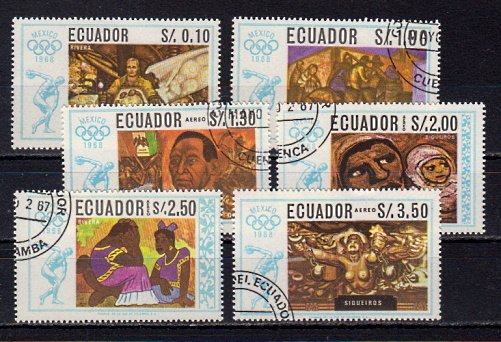 Briefmarken Ecuador 1313-18 o