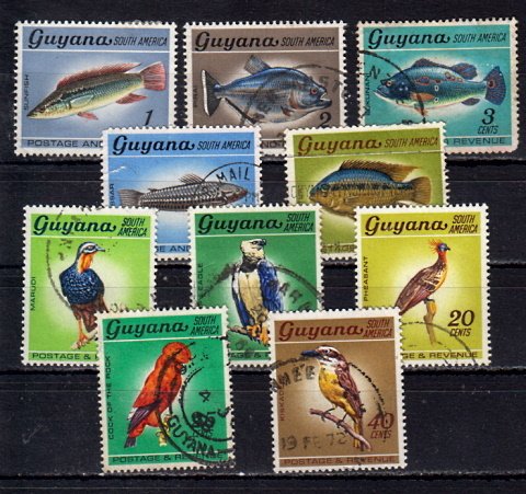 Briefmarken Guyana 301-10 o