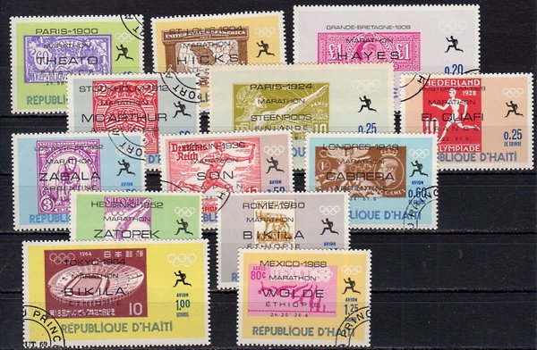 Briefmarken Haiti 1029-32 + 34-39 + 41-43 o