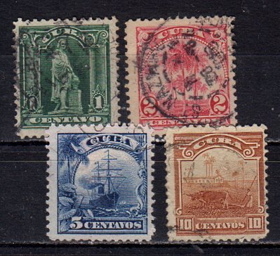 Briefmarken Kuba 8-11 o
