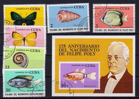 Briefmarken Kuba 1968-73 + Block 42 o