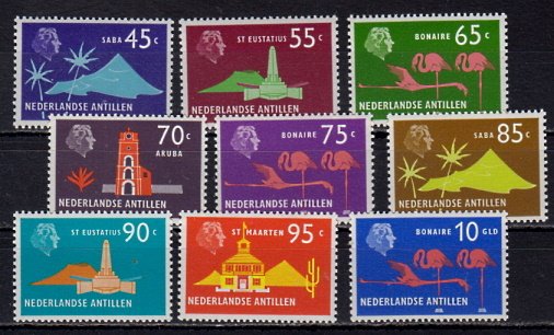 Briefmarken Niederl. Antillen 254-62 **
