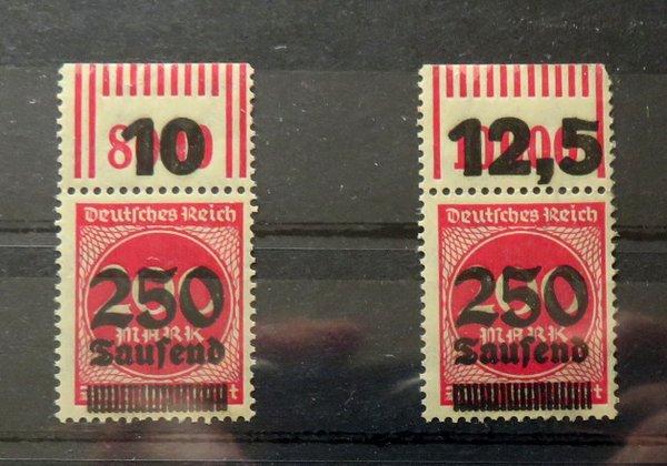 Briefmarke Deutsches Reich 292 ** OPD KI WOR 1'11'1 und 2'9'2