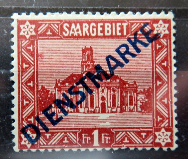 Briefmarke Saargebiet Dienstmarke 11 II *