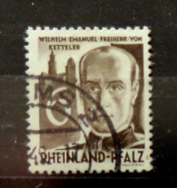 Briefmarke Französische Zone Rheinland-Pfalz 35 y III gestempelt geprüft