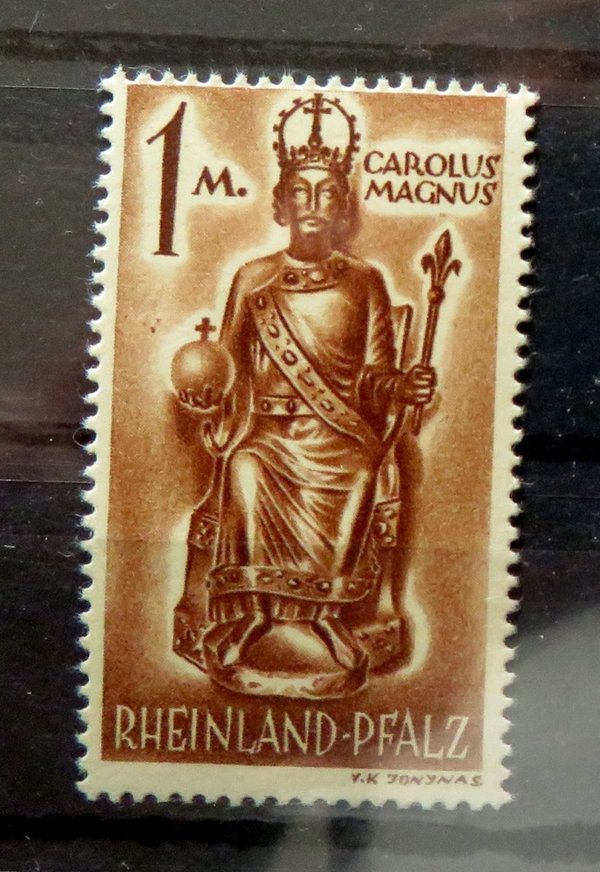 Briefmarke Französische Zone Rheinland-Pfalz 15 x W I ** geprüft