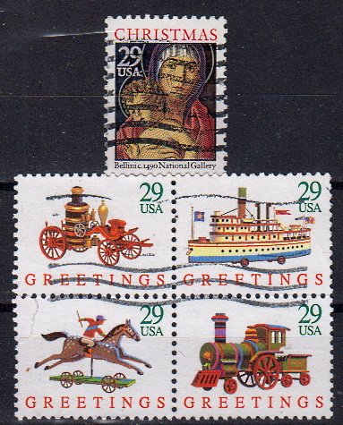 Briefmarken USA 2328-32 A o